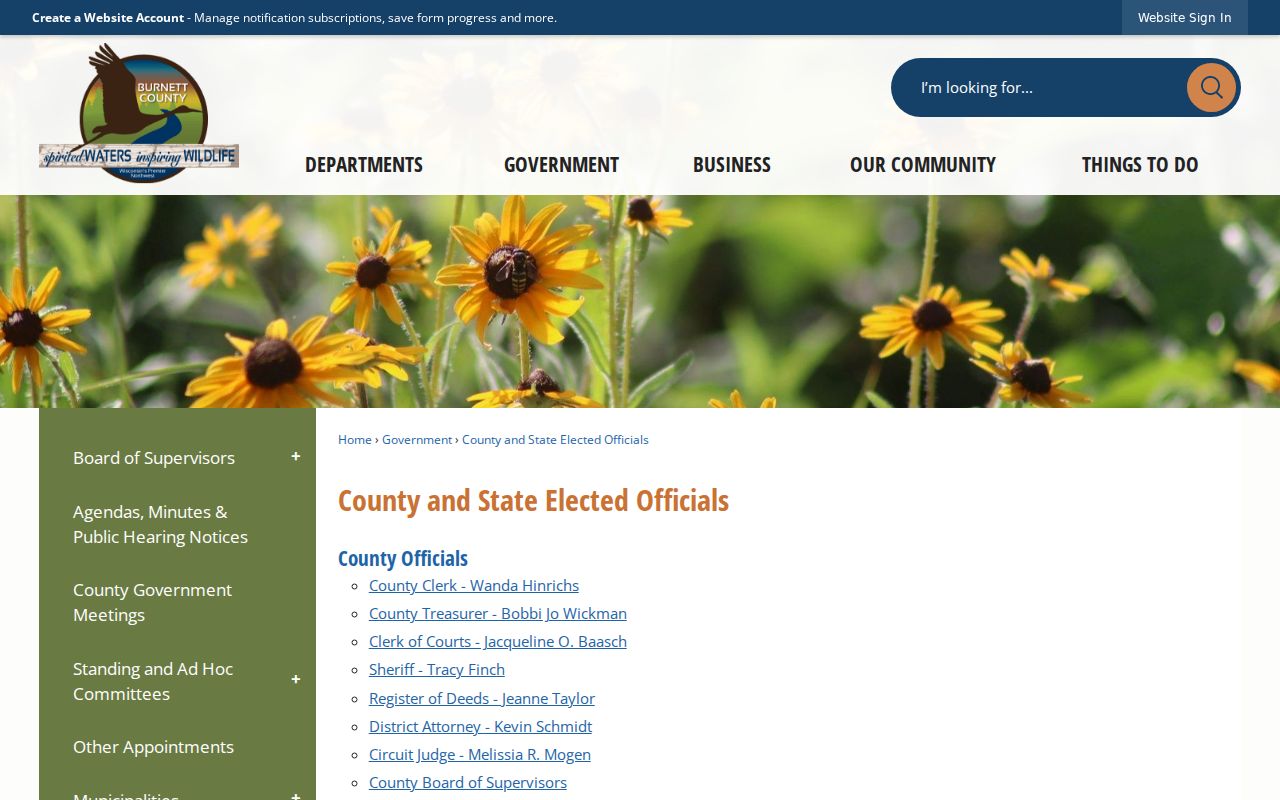 Burnett County criminal history justice officials