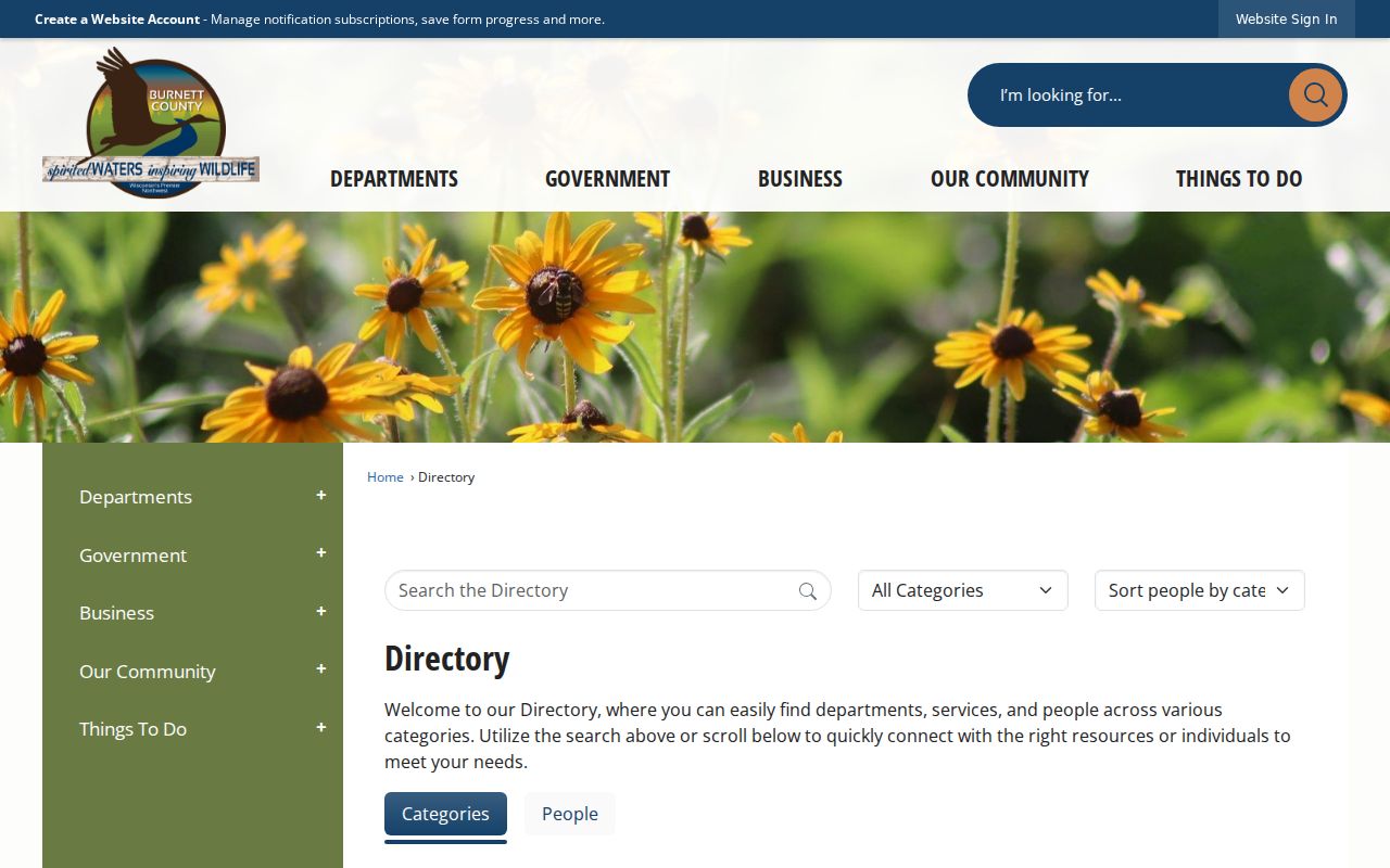 Burnett County criminal records office directory